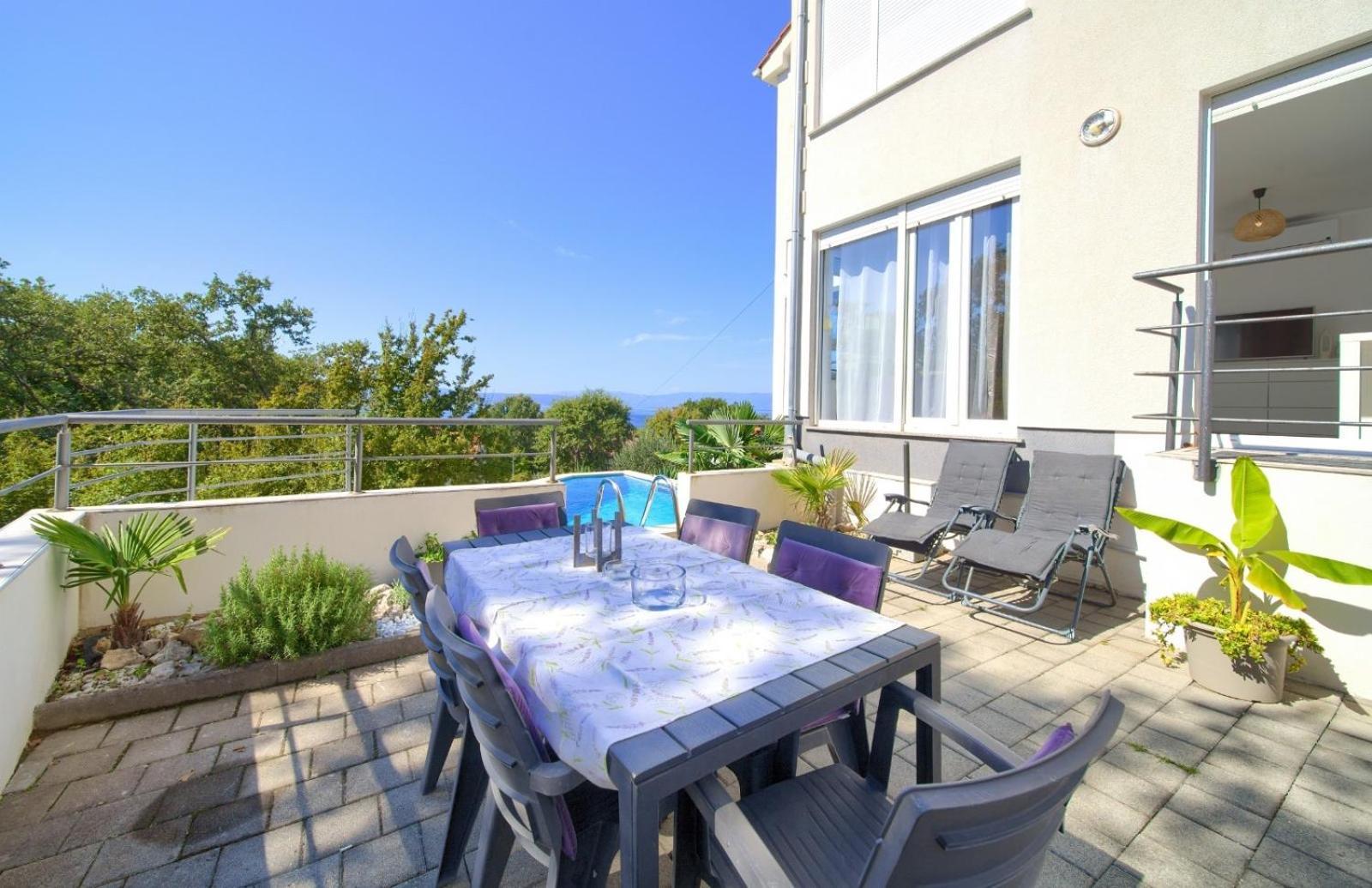 Apartment Sasso Bianco With The Private Pool Njivice Exteriör bild